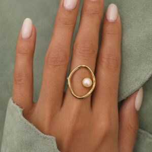 Wire Pearl Ring