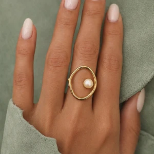 Wire Pearl Ring