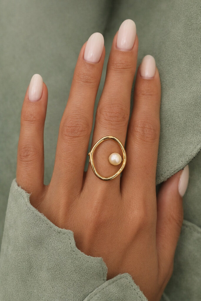 Wire Pearl Ring