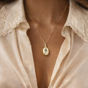 Oval Personalized Locket Necklace