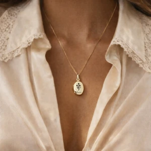 Oval Personalized Locket Necklace