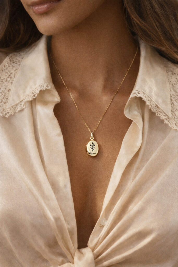 Oval Personalized Locket Necklace