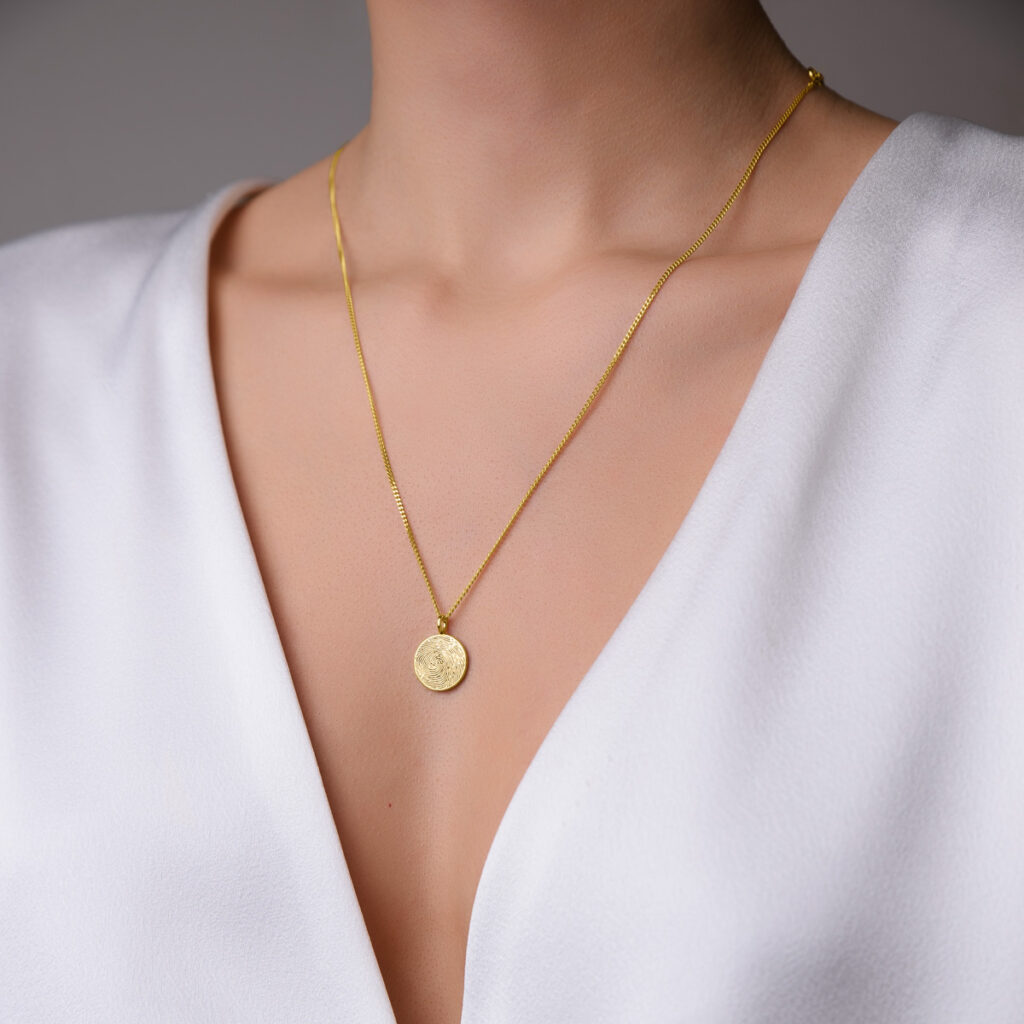 Fingerprint Disc Necklace