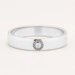 Milgrain White Gold Wedding Band