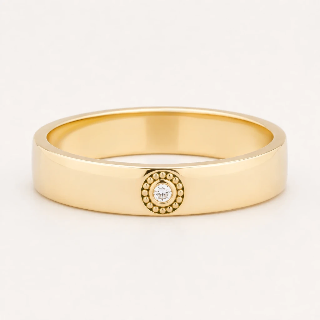 Milgrain Wedding Band