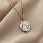 Breast Milk Oval Necklace with Baby Foot & Hair Strands