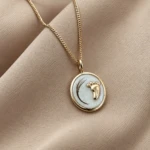 Breast Milk Oval Necklace with Baby Foot & Hair Strands