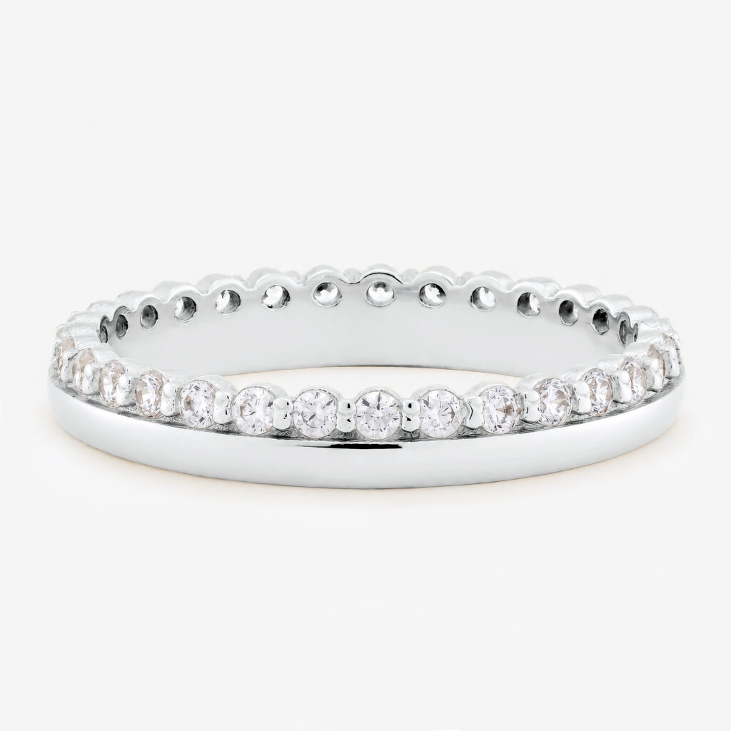 Luminous Halo White Gold Wedding Band