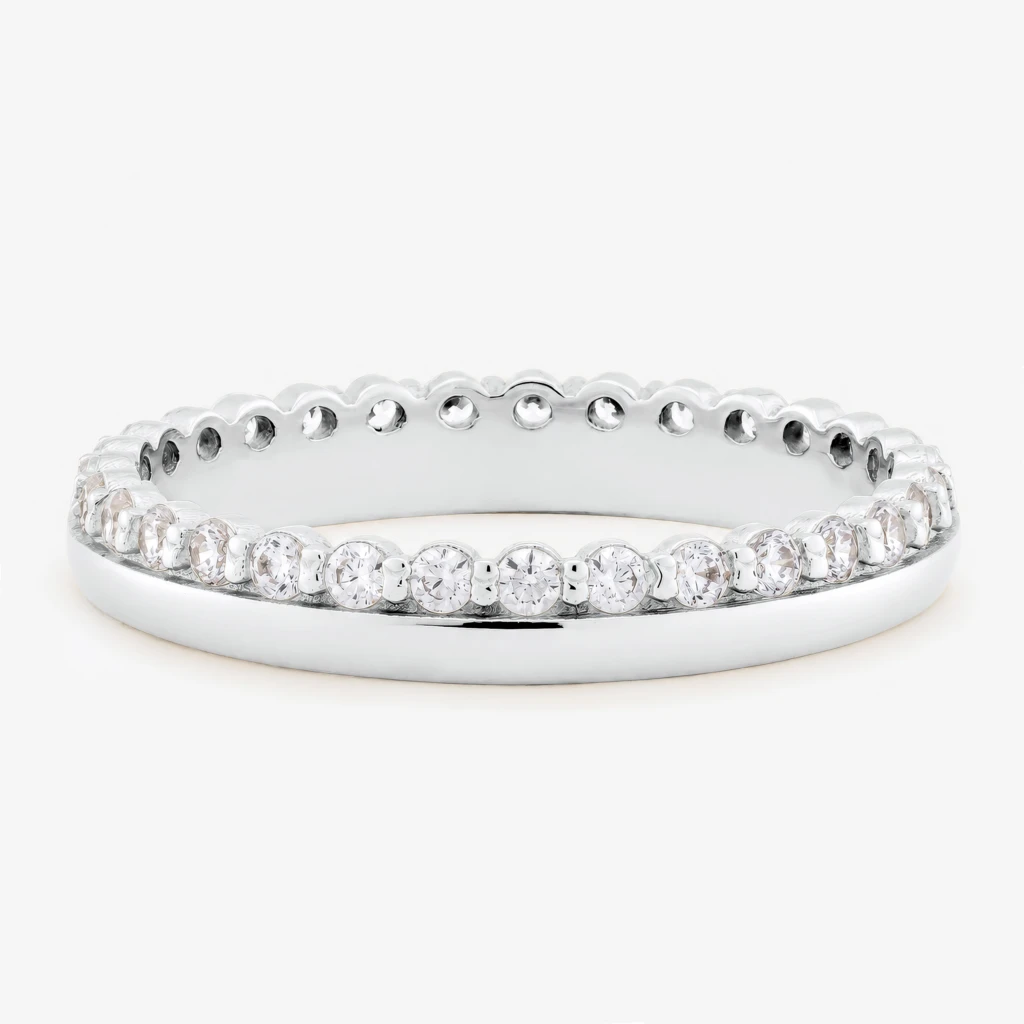 Luminous Halo White Gold Wedding Band
