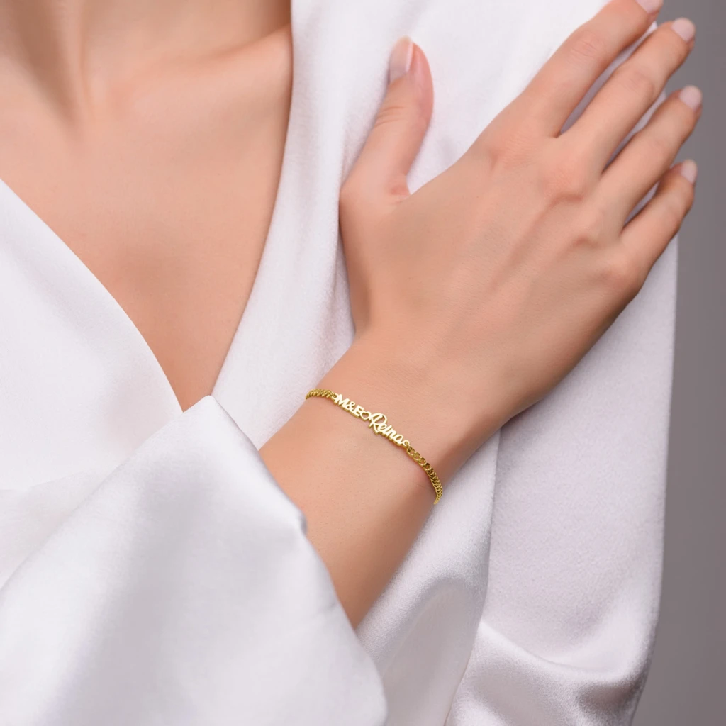 Signature Initials & Name Personalized Bracelet