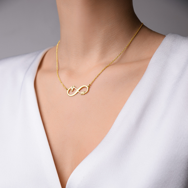 To Infinity Personalized Initials Necklace