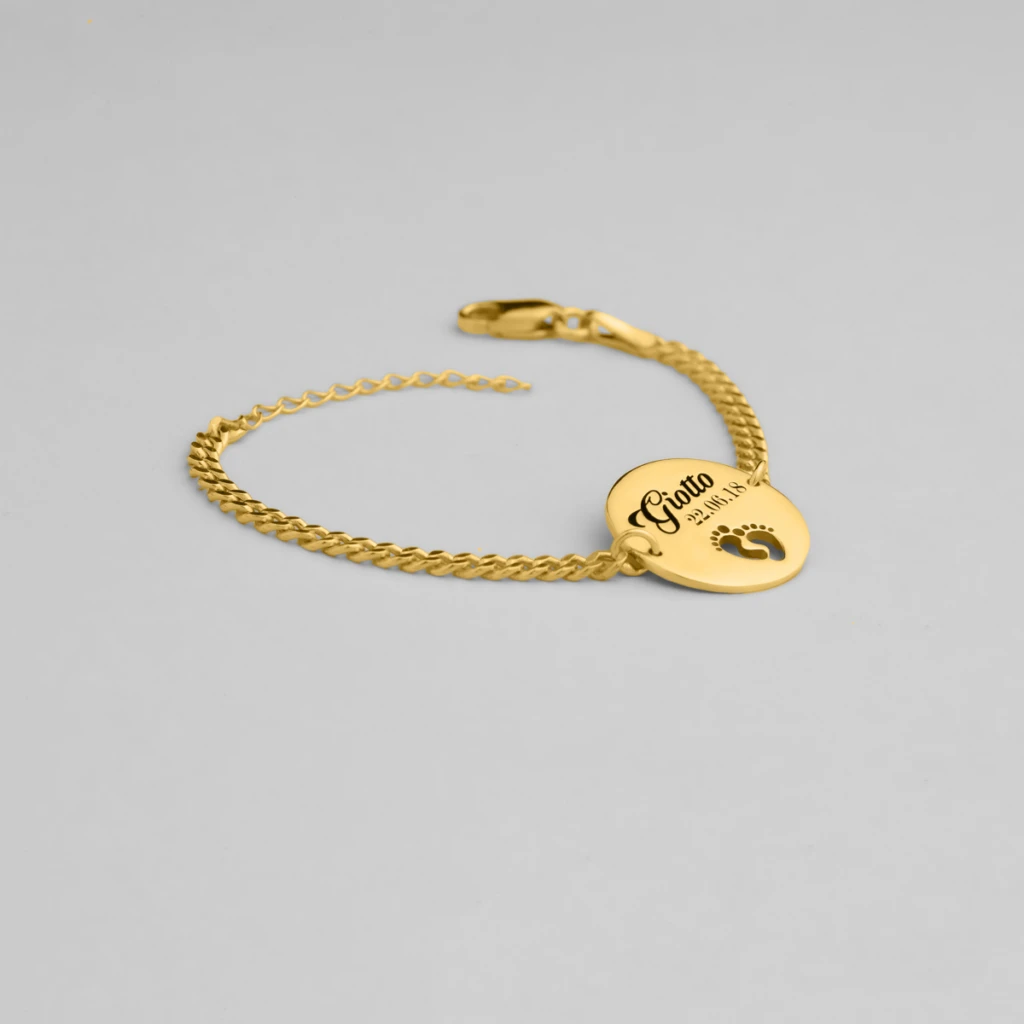 Tiny Footprints Personalized Baby Bracelet