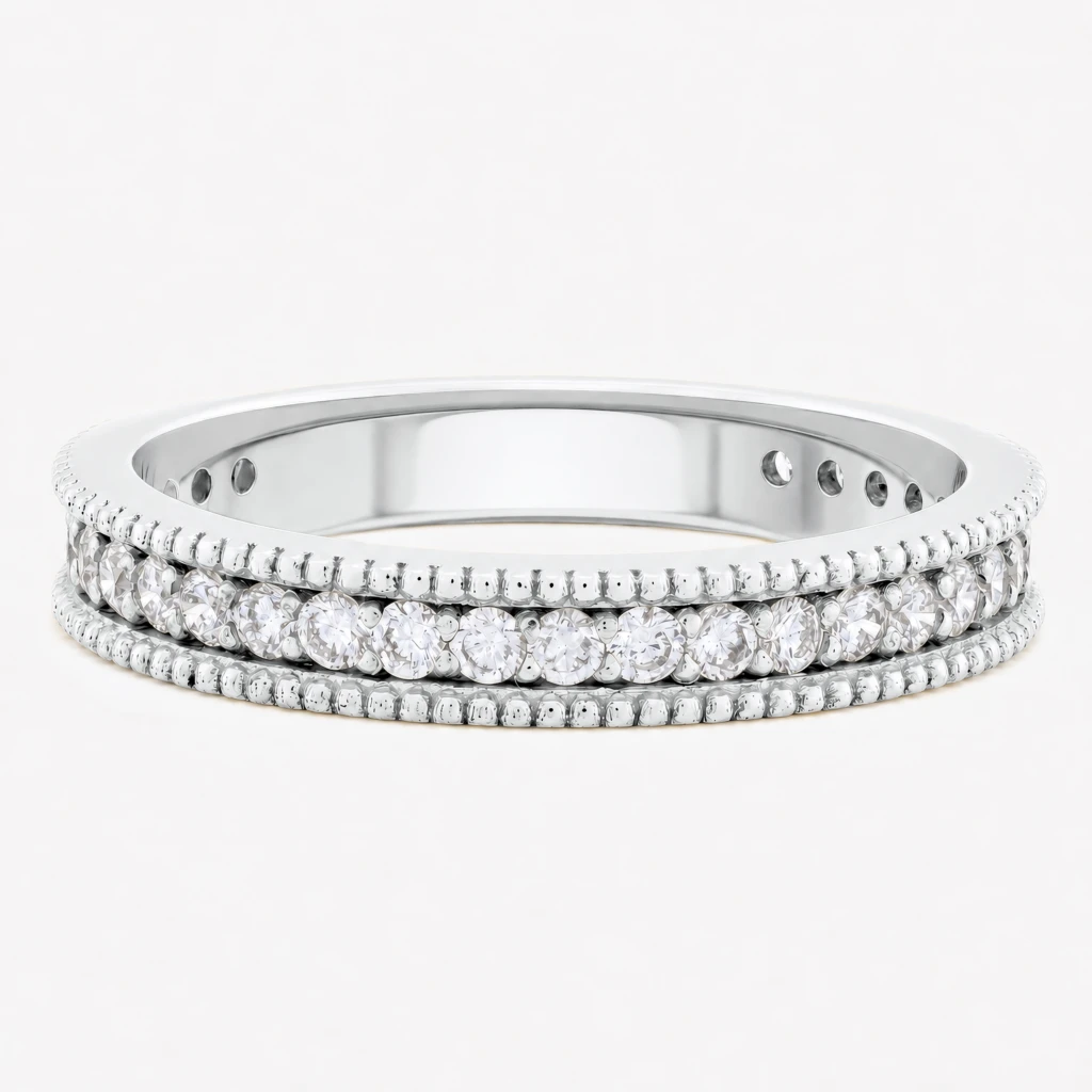 Adorn Pavé Wedding Band White Gold