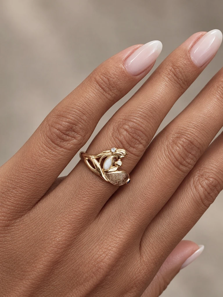 Treasured Threads of Love Breast Milk & Birthstone Ring