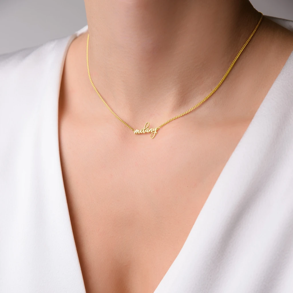 Tiny Handwritten Name Necklace